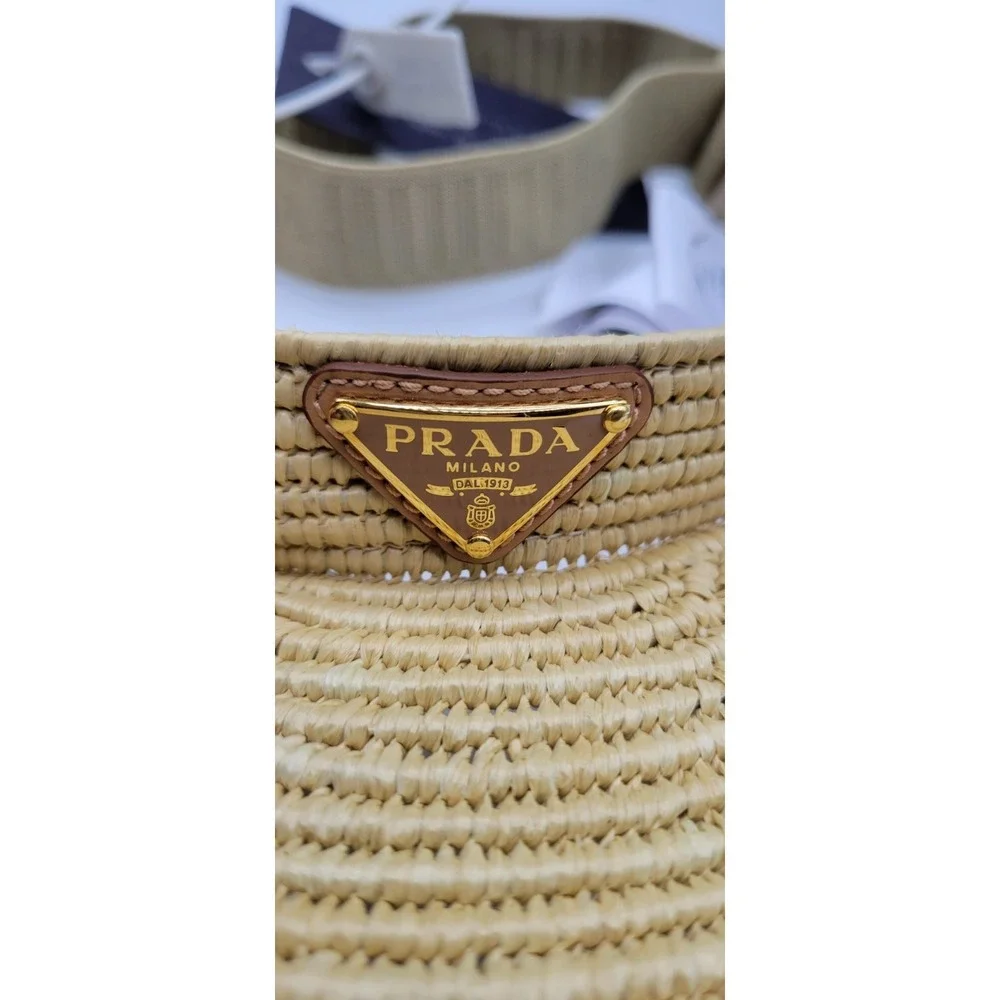 Prada Crochet Visor Hat